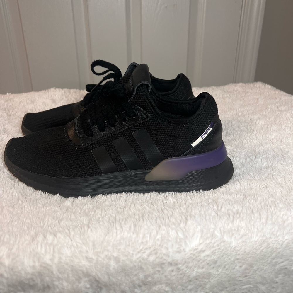 Adidas Black and Purple Sneakers